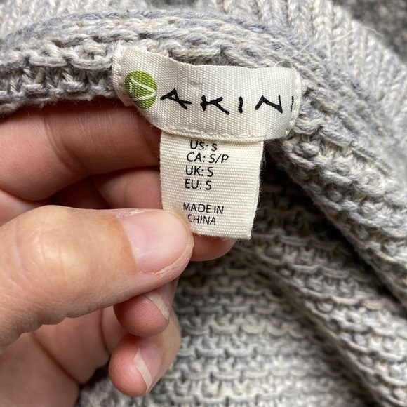Dakini Grey Cotton Wool Blend Sweater Small - Picture 7 of 9